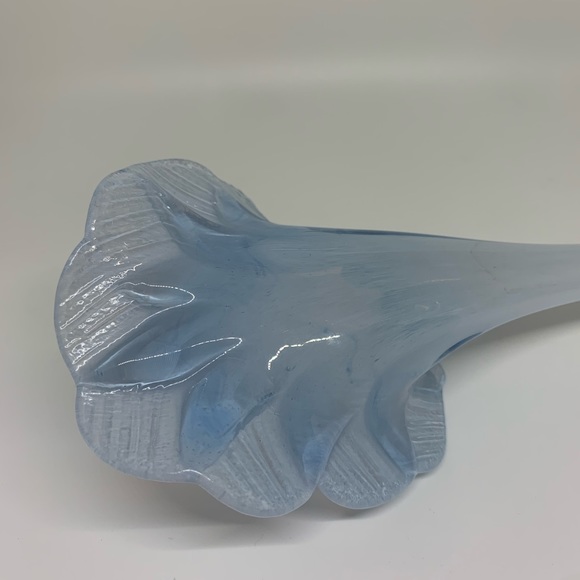 Blown Glass HORIZONTAL BUD VASE Blue - Picture 5 of 10